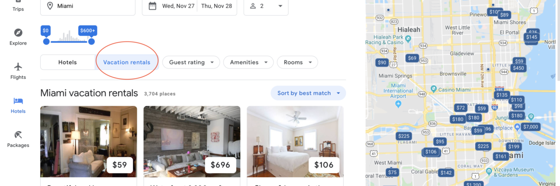 Google Vacation Rentals